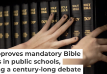 Texas’ new list of required readings for public schools, which includes biblical stories and excerpts, will begin to take effect in 2030. AP Photo/David Goldman